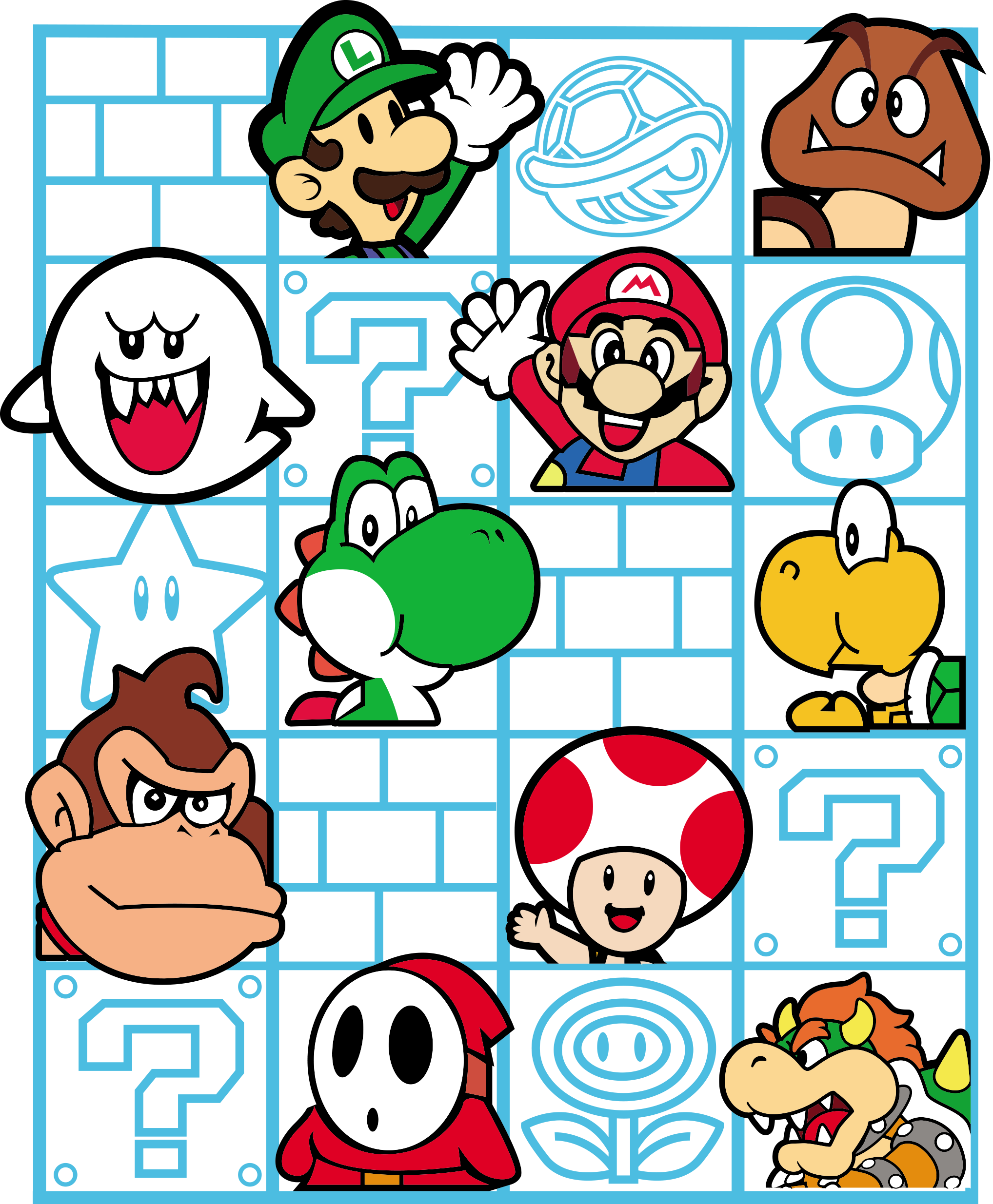 Super Mario T-Shirt Design Bundle Free Download | Vector & PNG Files